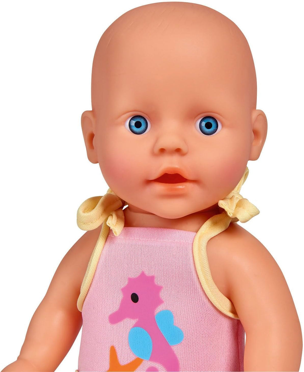 Simba 105030172 - Lalka do kąpieli noworodków, lalka winylowa w kostiumie kąpielowym z okularami do pływania, 30 cm, lalka, lalki w wieku 3+ Naty Shop