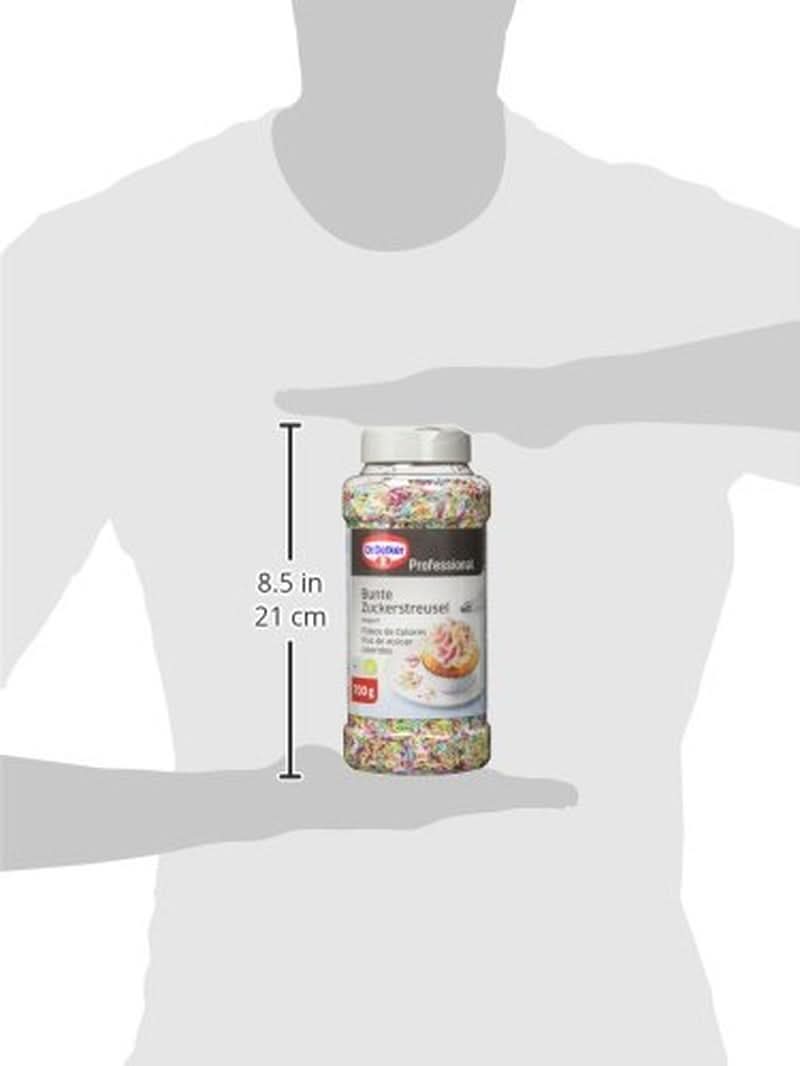 Dr. Oetker Professional Sprinkles de zahăr colorat pentru coacere și decorare, 700 grame Naty Shop