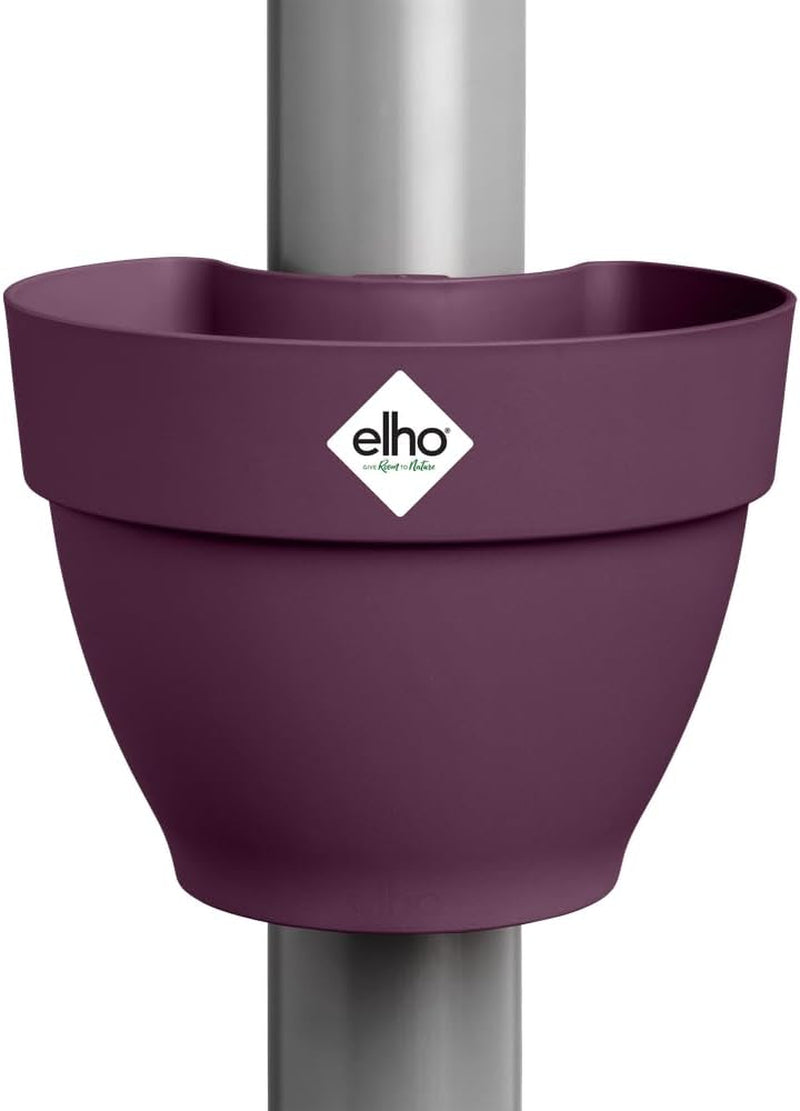 Ghiveci elho Vibia Campana pentru țevi de scurgere, 40 cm, pentru grădină verticală, 100% plastic reciclat, Ø 21,6 x H 16,3 cm, negru/antracit