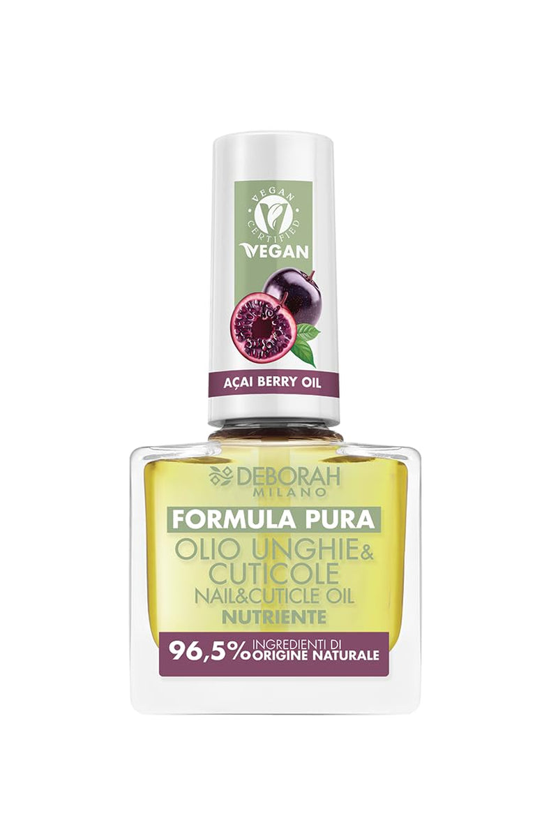 Milano Formula Pure Treatment Lakier do paznokci All in One, wegański, pod bazę i top, z ekstraktem z cytryny, rewitalizuje i redukuje żółknięcie, 8,5 ml