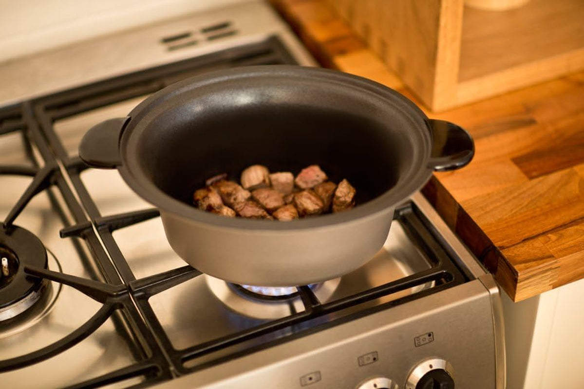 Russell Hobbs Slow Cooker, 3,5 litri cu strat antiaderent, oțel inoxidabil, 3 setări de temperatură și funcție de menținere la cald, 160 W Slow Cooker Naty Shop