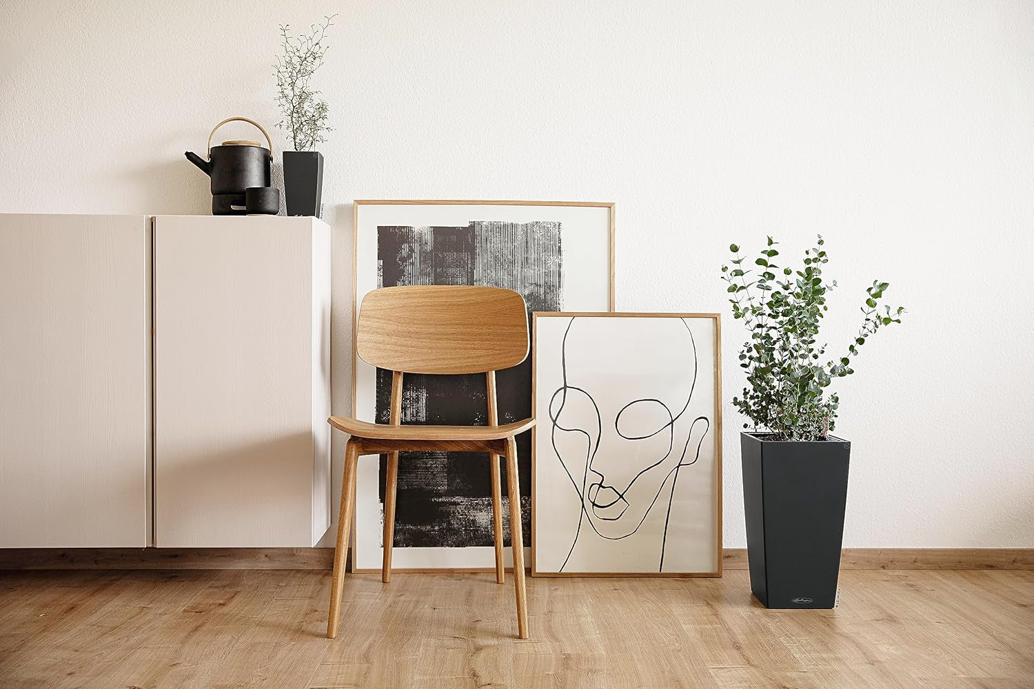 LECHUZA CUBICO Culoare 30 gri ardezie 13138, 29,5x29,5x56,5 cm