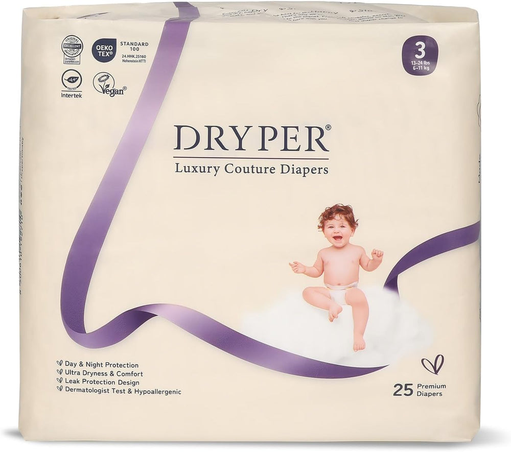 Pieluszki dziecięce Rozmiar 4 (10-15 kg), Ultra cienkie, miękkie i hipoalergiczne dla wrażliwej skóry, Ochrona przed wyciekami 3D, Wskaźnik wilgoci, 138 pieluszek Premium na dzień i na noc