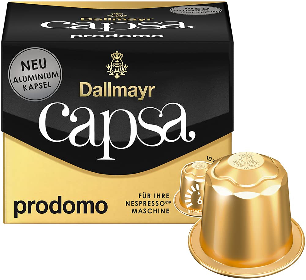 Capsa Lungo Belluno XXL, 39 Nespresso kompatible Kapseln, 1er Pack (1 x 218 g) & Capsa prodomo, 56g