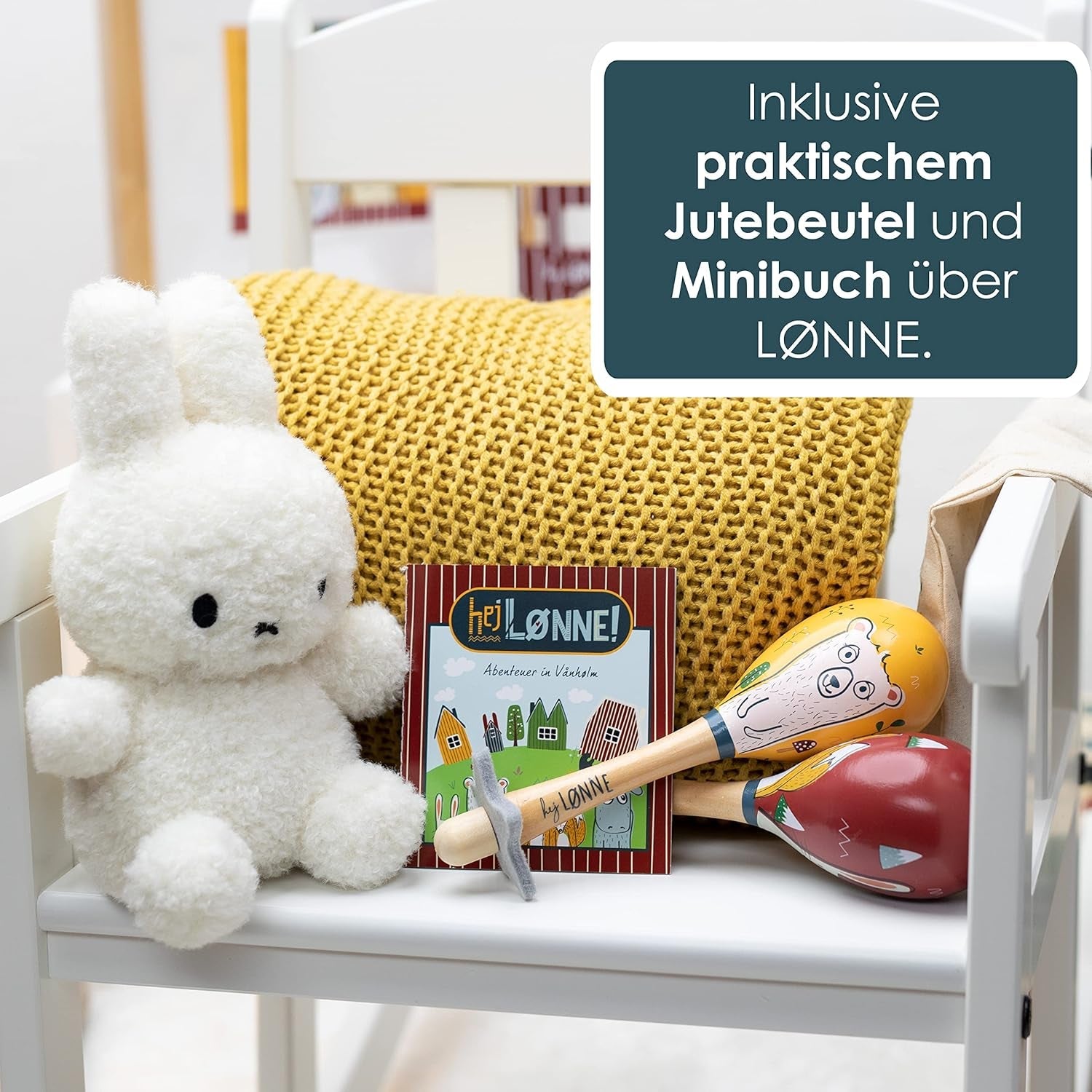 HEJ LØNNE set de 2 clopoței din lemn - Maracas copii - instrument muzical din lemn pentru a promova abilitățile motorii, coordonarea și comportamentul social - clopoțel din lemn pentru copii - jucărie pentru copii Jucarii Bebe Naty Shop