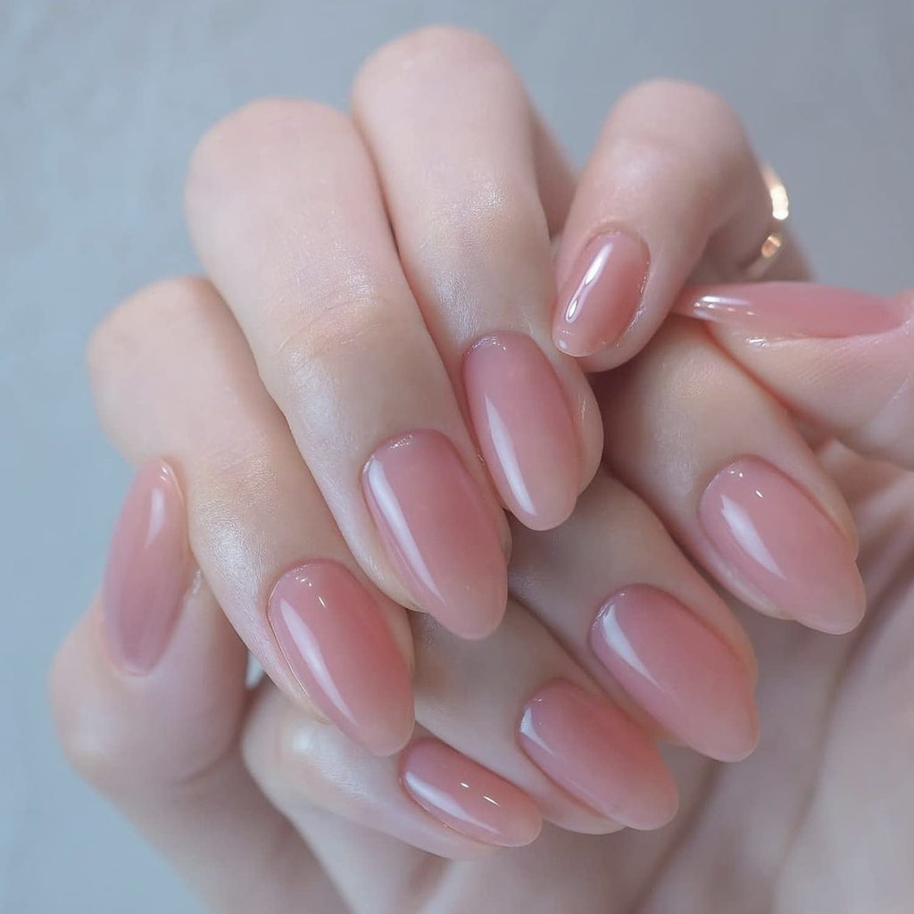 Ojă gel roz transparent – 16 ml, nuanța pielii, lampă LED translucidă pentru unghii, ojă gel pentru unghii, model Nail Art M087