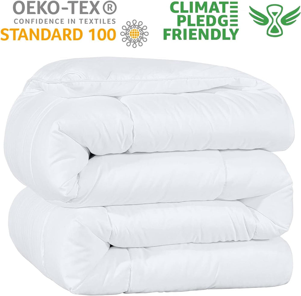 Kingsley Trend Alternatywna biała kołdra puchowa na każdą porę roku, na cały sezon, kołdra king size (2,6 x 2,3 m), miękka, kołdry i kołdry można prać w pralce Naty Shop