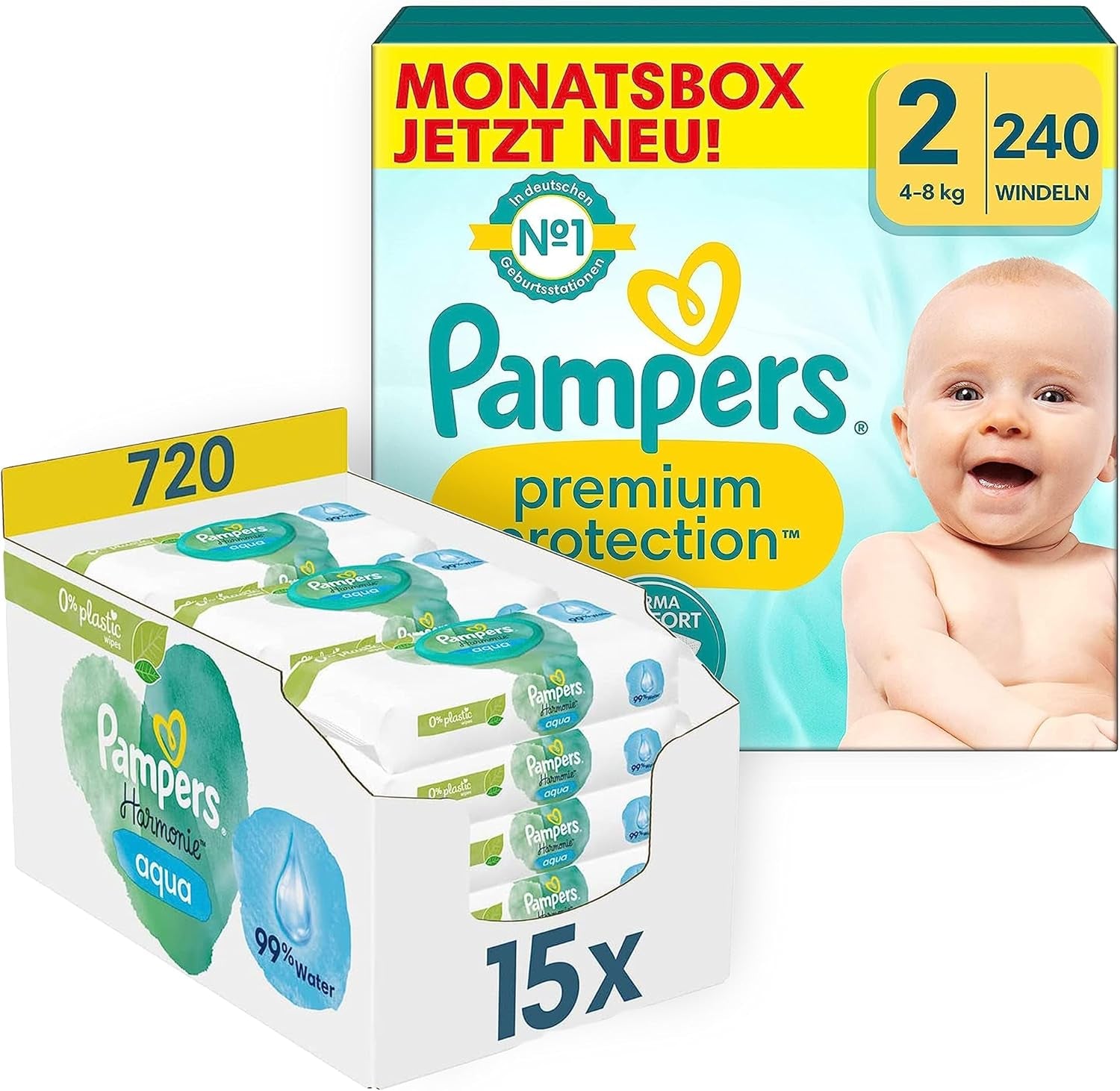 Pakiet startowy Premium Protection 1 i chusteczki nawilżane Aqua