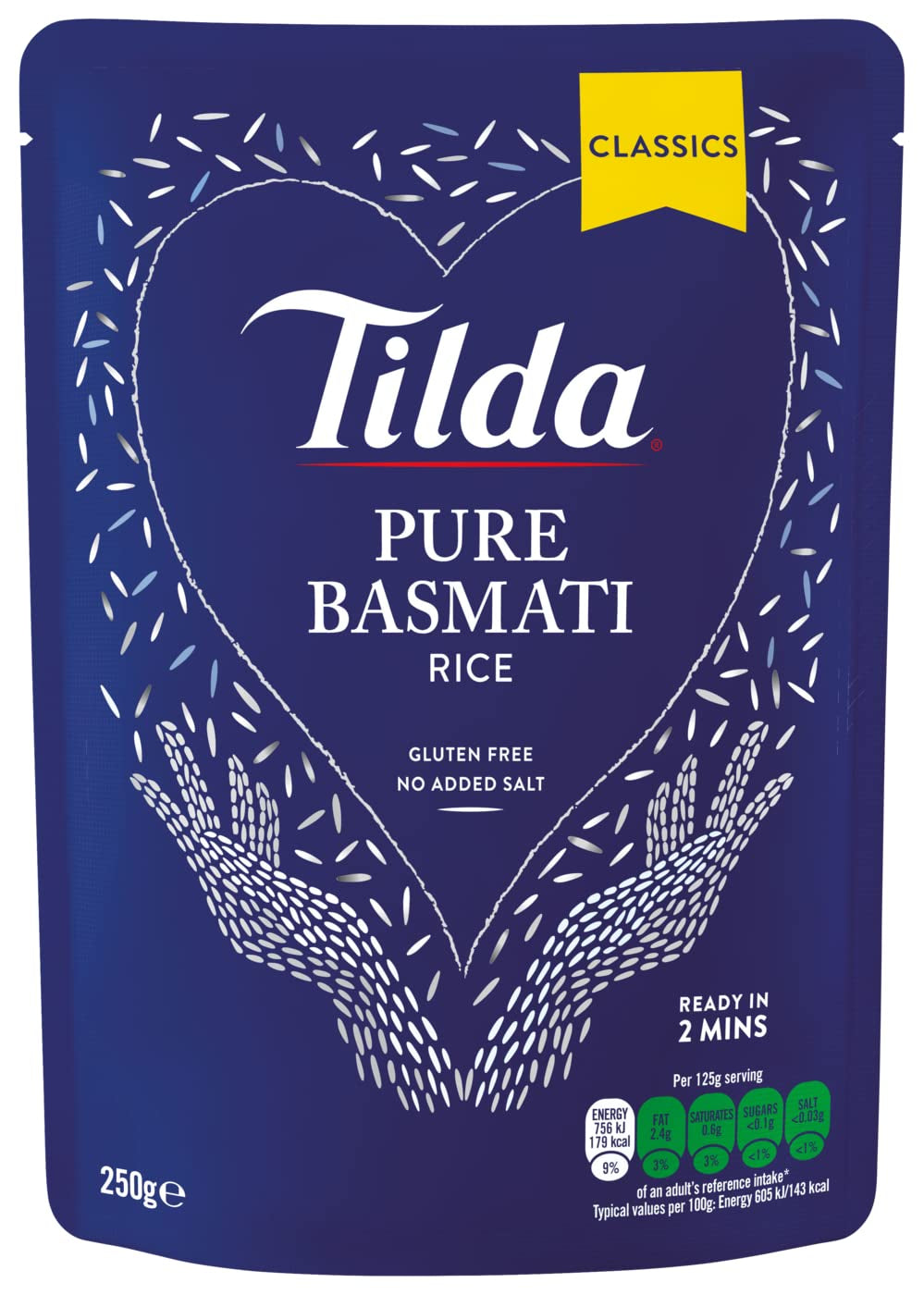 Ryż Basmati gotowany na parze Tilda, opakowanie 6 sztuk (6x250g)