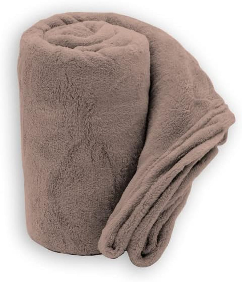 Miękki koc | Krata | Miękki dotyk | 130 x 160 cm | Puder Kołdry i kołdry Naty Shop Pudrowy 130X160