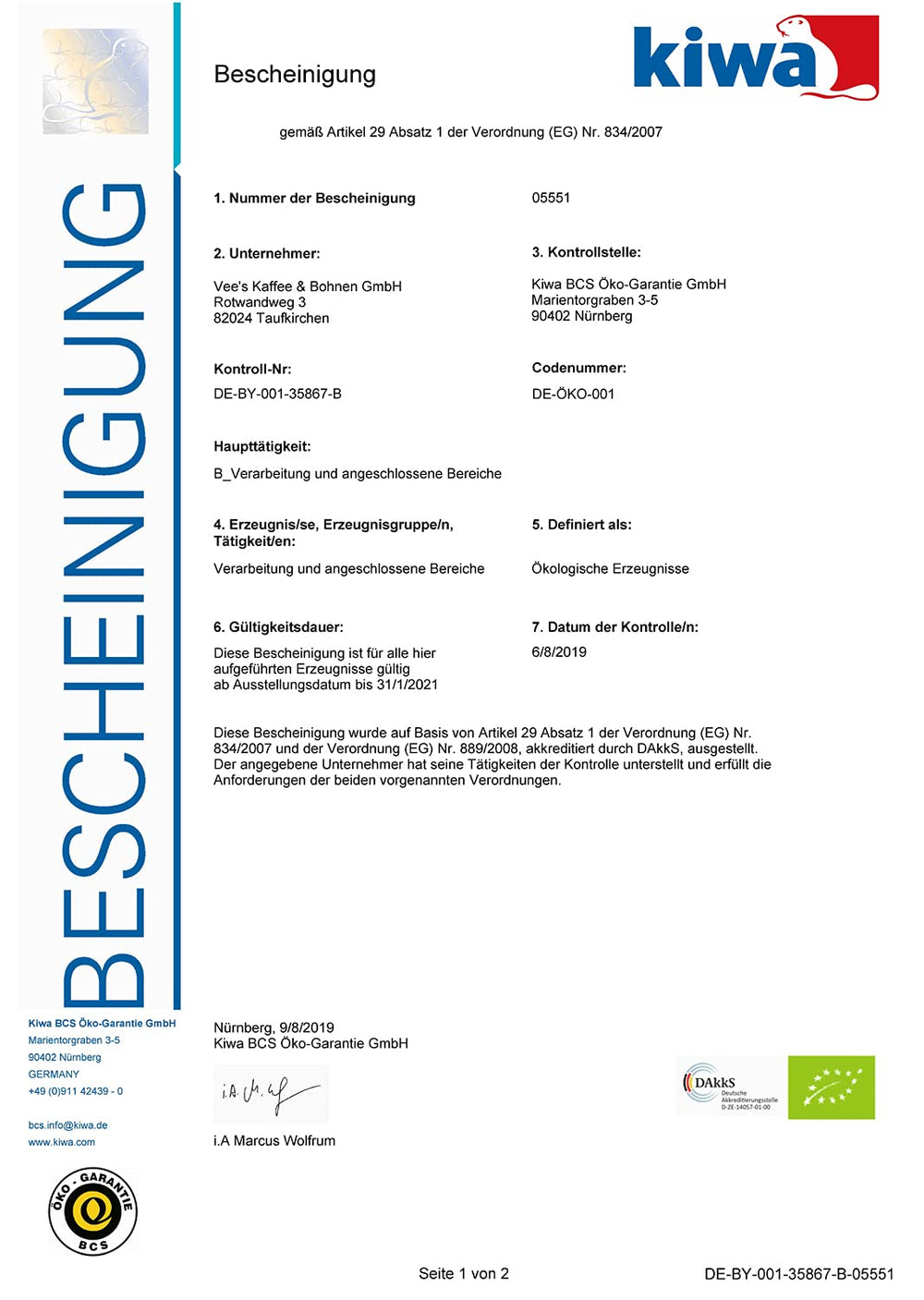 PAPUA NOUA GUINEE „Organic Wild Blue Mountain” 1000g