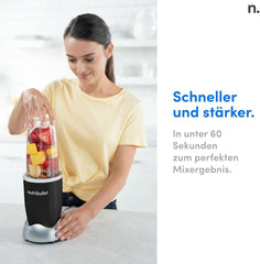 Nutribullet Pro, 900 Watt Leistung, Einfach Und Schnell in Der Anwendung, Kompakt, Leicht Zu Reinigen, Mit 700 Ml Becher, Smoothiemixer, Smoothie Maker, Elektrischer Mixer, NB904B, Schwarz Mother and Child Naty Shop