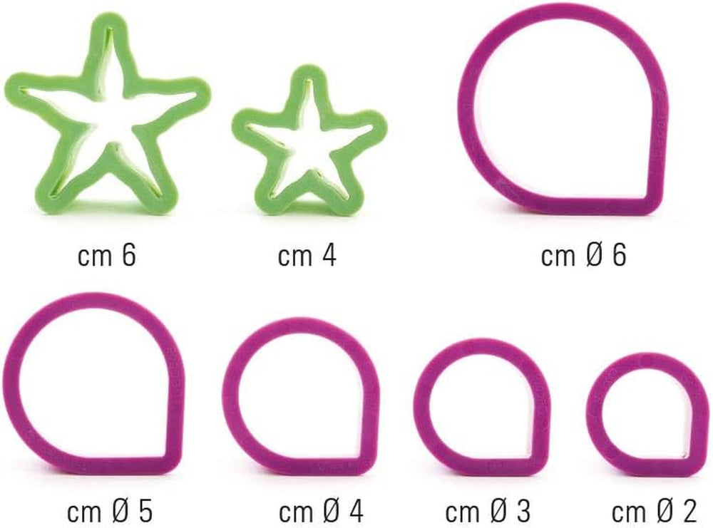 ZESTAW 7 noży Rosen-Set, plastik, fioletowy, 8,5 x 8,5 x 5 cm