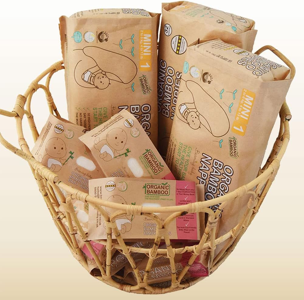 Organiczne pieluszki bambusowe rozmiar 6. Odpowiednie dla 16+kg pieluszek w opakowaniu 20 szt