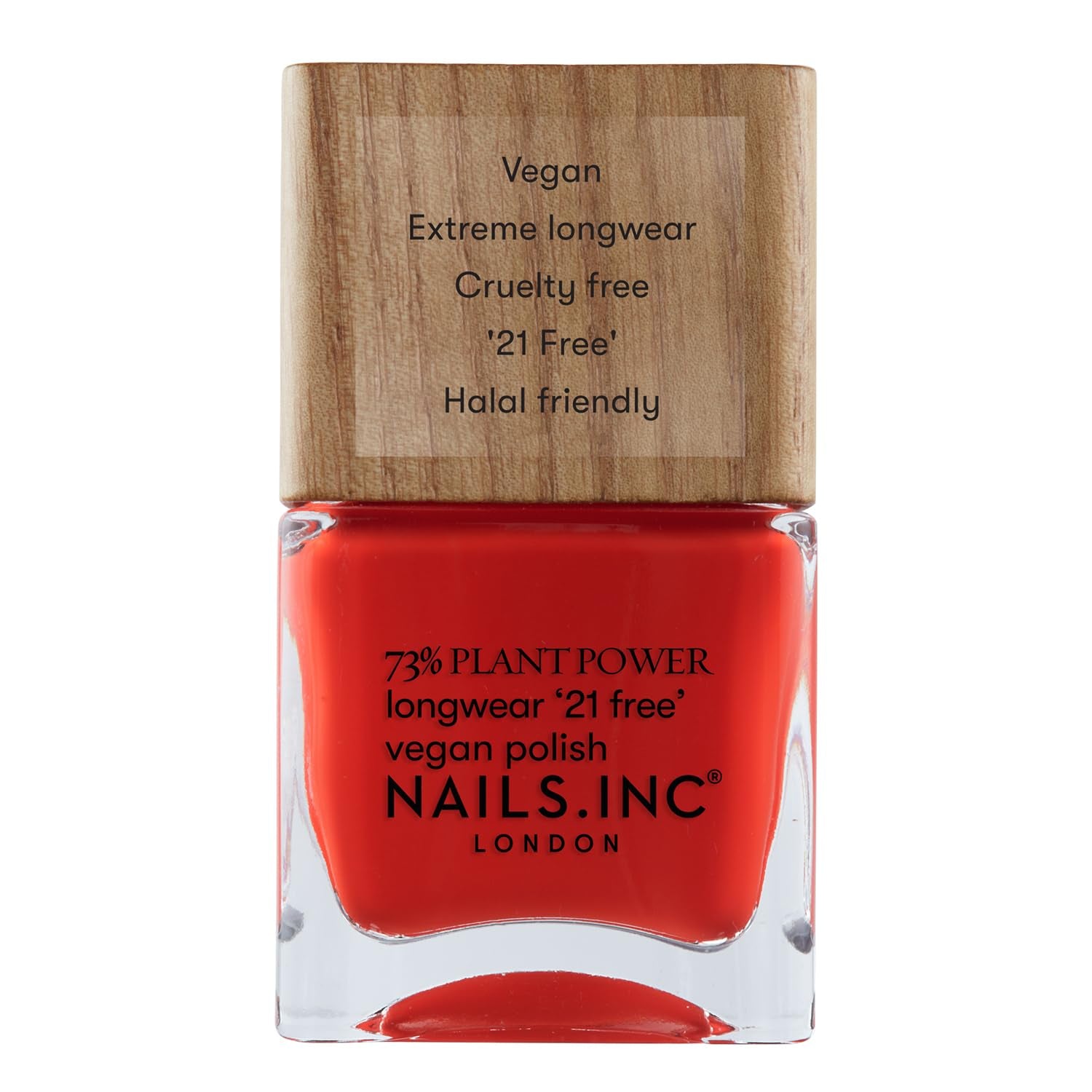 Nails Inc - GLOWING SOMEWHERE Wegański lakier do paznokci Plant Power - 73% na bazie roślin, w 100% wegański i wolny od okrucieństwa - Idealny manicure, błyszcząca perła - Do ekologicznego zdobienia paznokci