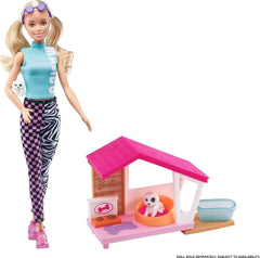 Barbie GRG78 - Mini zestaw z 2 psami, budką dla psa i akcesoriami, prezent dla dzieci w wieku od 3 do 7 lat Naty Shop Dolls