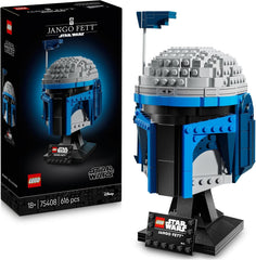 LEGO Star Wars 75408 Hełm Jango Fetta - Mandalorianski zestaw konstrukcyjny dla dorosłych - Model ze stojakiem, tabliczką znamionową i regulowaną anteną - Prezent dla fanów Ataku Klonów Zestawy konstrukcyjne Besuche den LEGO-Store Default Title