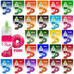 Fettlösliche Lebensmittelfarbe Für Schokolade - 26 Farben Ölbasis Lebensmittelfarben Für Fondant, Torten Dekoration, Backen - Flüssige Barwnik spożywczy Für Kakaobutter, Buttercream, Kuchen - 6Ml Je Naty Shop