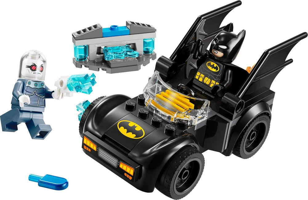 LEGO DC Batman: Batman i Batmobil kontra. Pan Freeze — Zabawkowy samochód superbohatera z 2 minifigurkami — Miotacz lodu z elementami ognia — Prezent dla chłopców i dziewcząt od 4. roku życia 76301 Zestawy do budowania Besuche den LEGO-Store