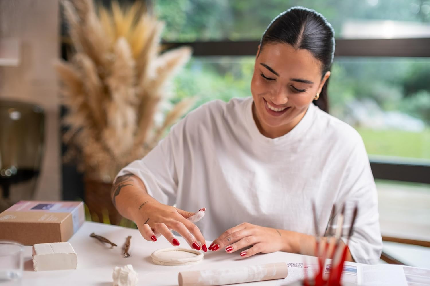 Jovi - Holzwalze, ideales Modellierwerkzeug für luftgetrockneten Ton, 1 Stück (27 RP)