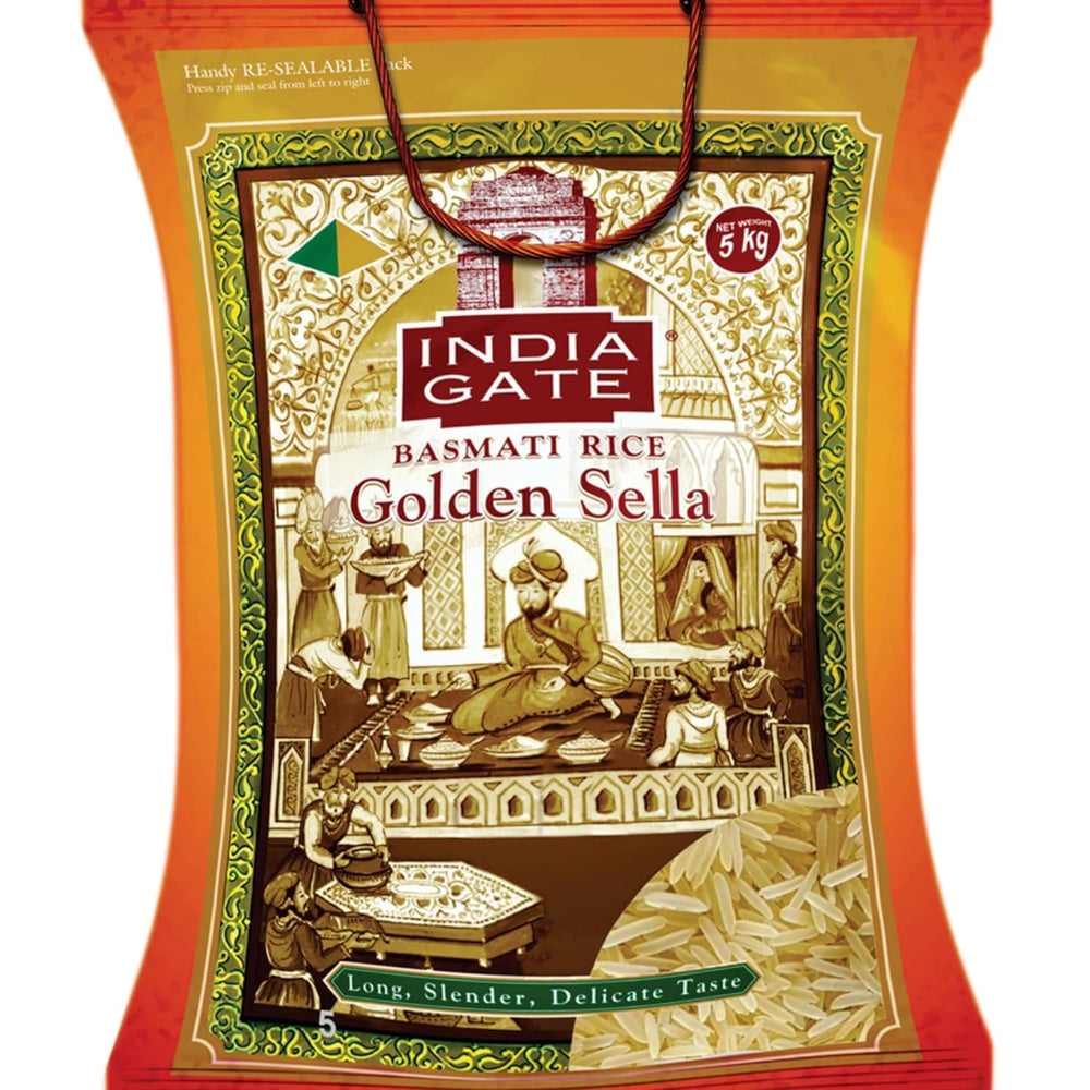 INDIA GATE Premium Basmati Rice – Długoziarnisty drobnoziarnisty, aromatyczny ryż z Indii, drobnoziarnisty długoziarnisty (1 x 5 kg)