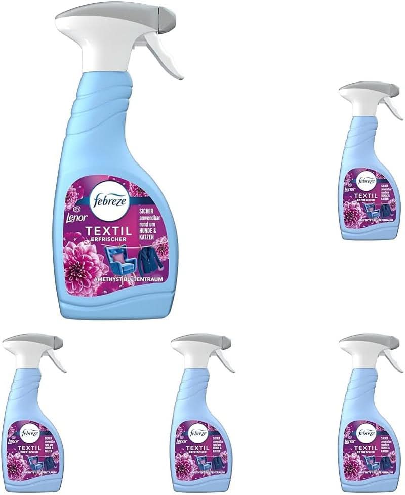 Febreze Detergent tekstylny Lenor Amethyst Floral Dream, niebieski, 500 ml Proszki do prania Naty Shop Zestaw 5 x 500 ml