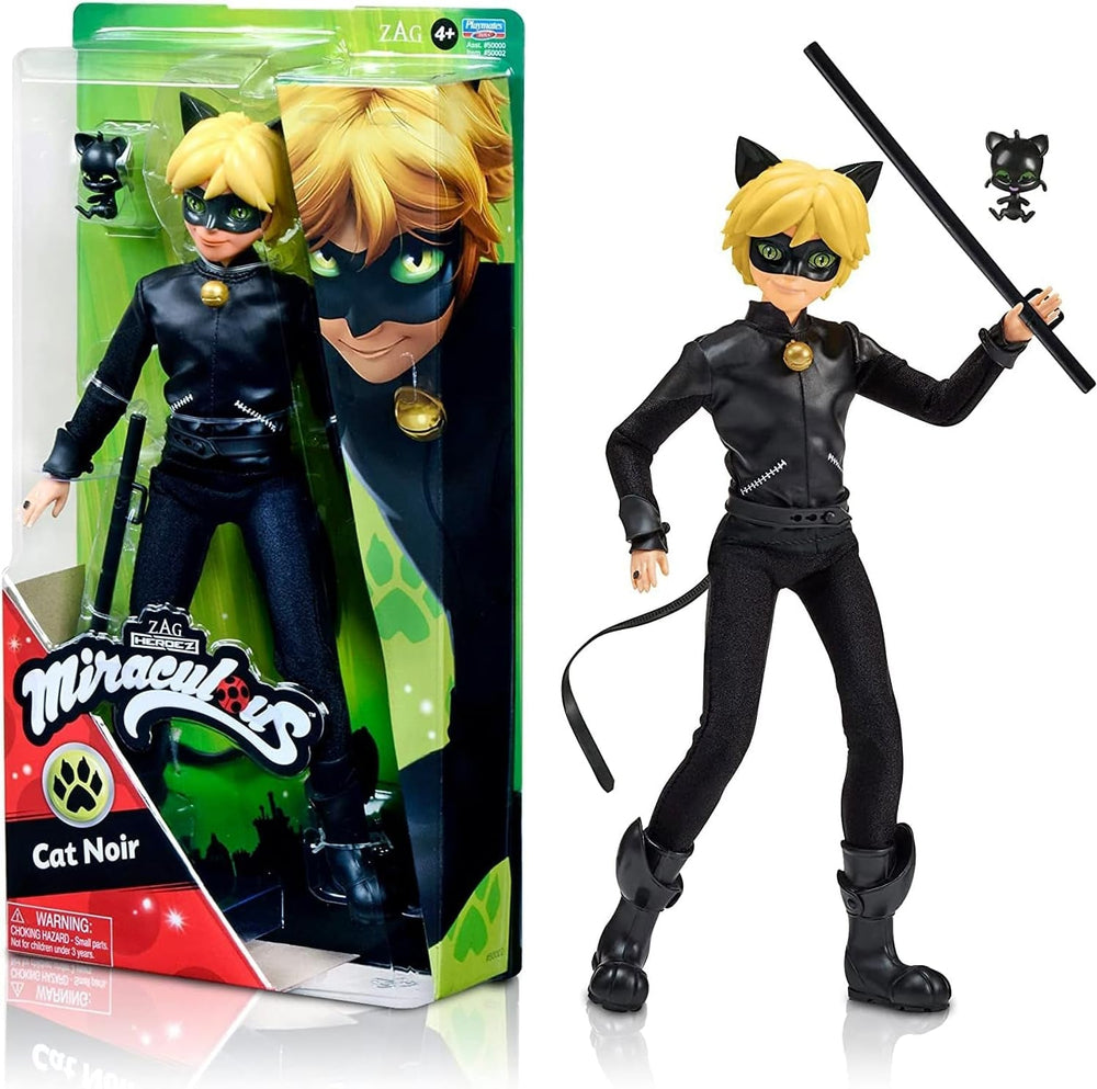 Bandai - Cudowna Biedronka - Lalka Marinette Zmiana Koloru Niespodzianka - Cudowna Lalka Przegubowa, 26 cm + 3 Niespodzianki - Losowy Wzór - P50390 Naty Shop Cat Noir Dolls