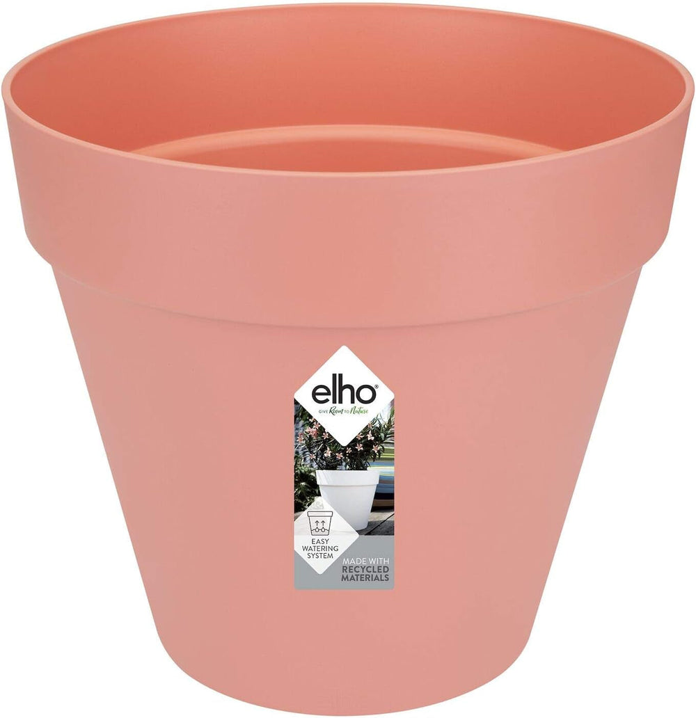 elho Loft Urban Round 40 - Ghiveci de flori pentru exterior - Plastic 100% reciclat - Ø 38,5 x H 35,3 cm - Negru/Antracit