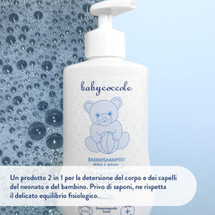 Babycoccole șampon de baie pentru bebeluși și copii, cu extracte de flori de lotus și ingrediente naturale, pentru piele sensibilă, 250 ml Copii - Baie si Skincare Naty Shop