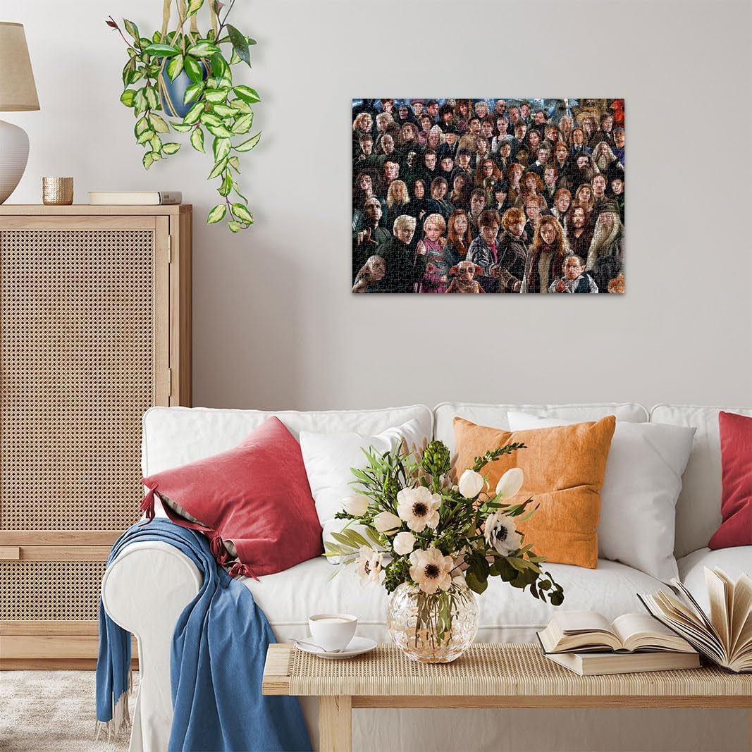 Ravensburger Harry Potter 1000 Piece Puzzle 12000457 - Ponad 70 postaci z czarodziejskiego świata Hogwartu w jednej układance dla dorosłych i dzieci od 14 lat Puzzle Naty Shop