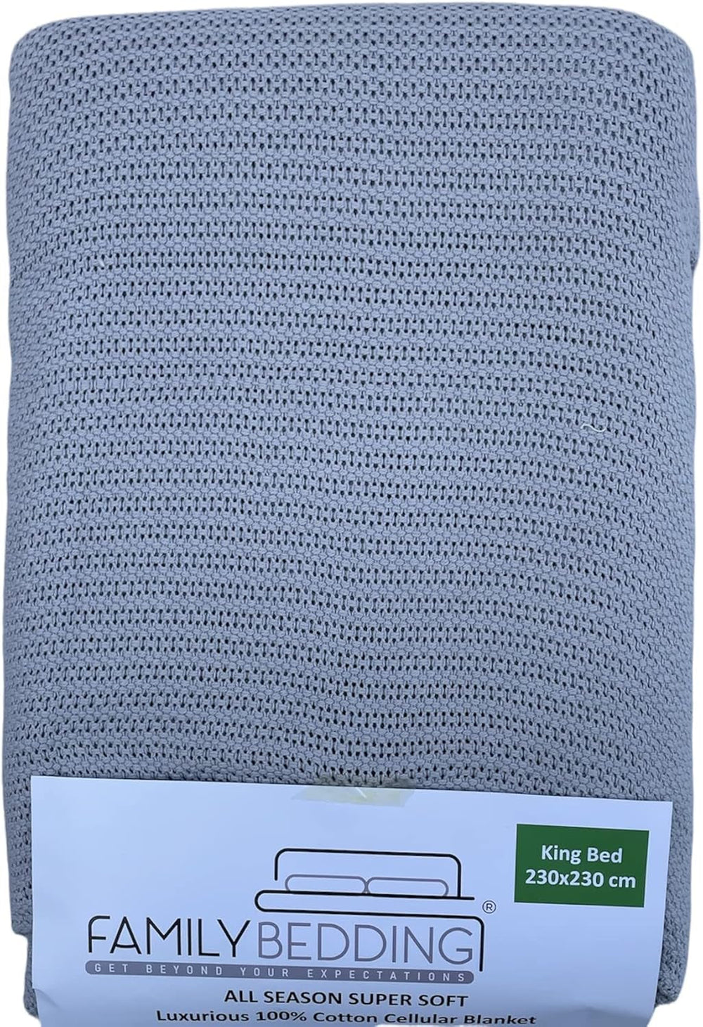 Pościel rodzinna Różowy koc komórkowy na łóżko podwójne, bawełna, dwustronna duża narzuta, lekki, termiczny, miękki, tradycyjny koc komórkowy, kołdry i kołdry 230 x 230 cm Naty Shop Szare łóżko podwójne (230 x 230 cm)