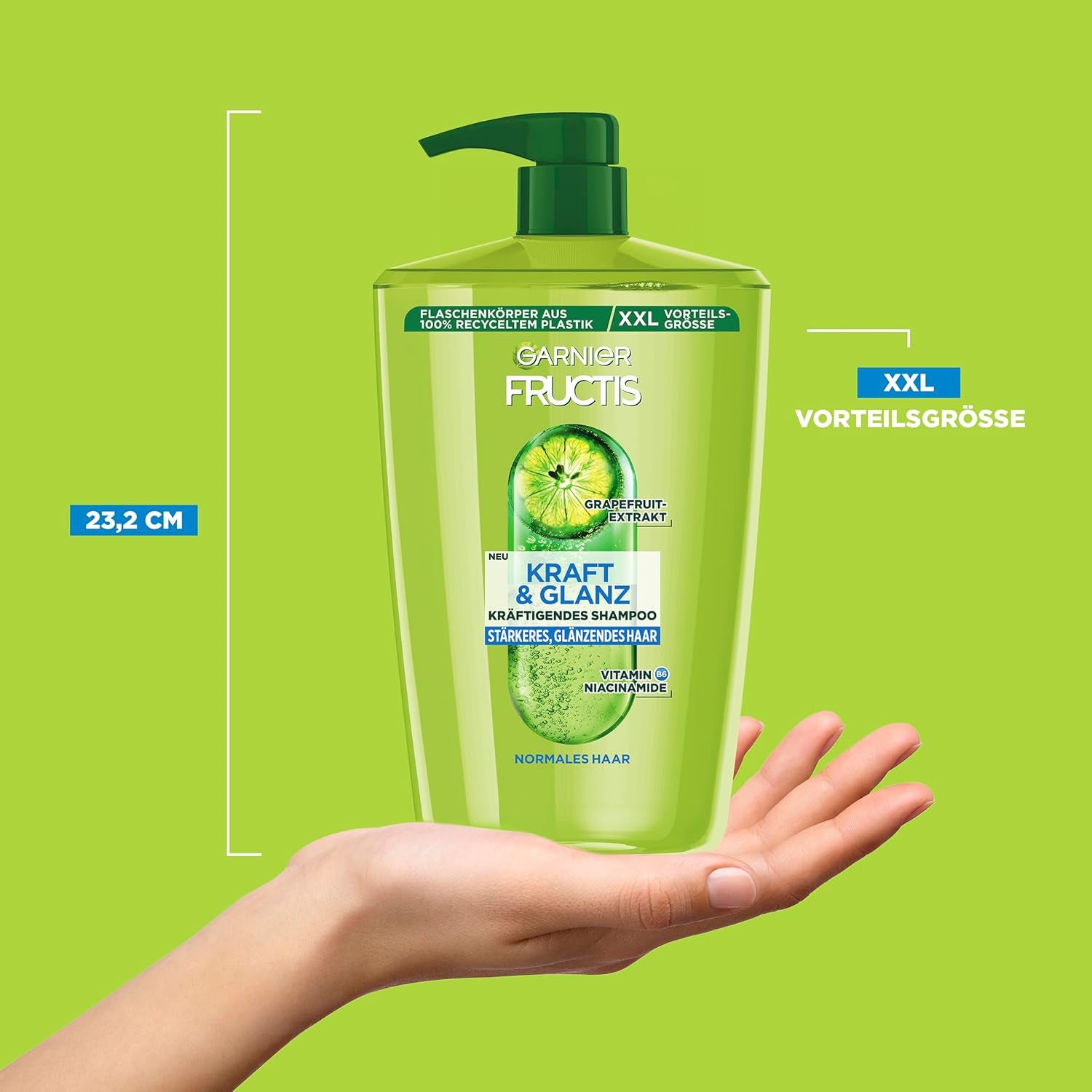 Garnier Fructis Strength And Shine Szampon wzmacniający z ekstraktem z grejpfruta XXL, 1 litr Garnier Prysznic i kąpiel