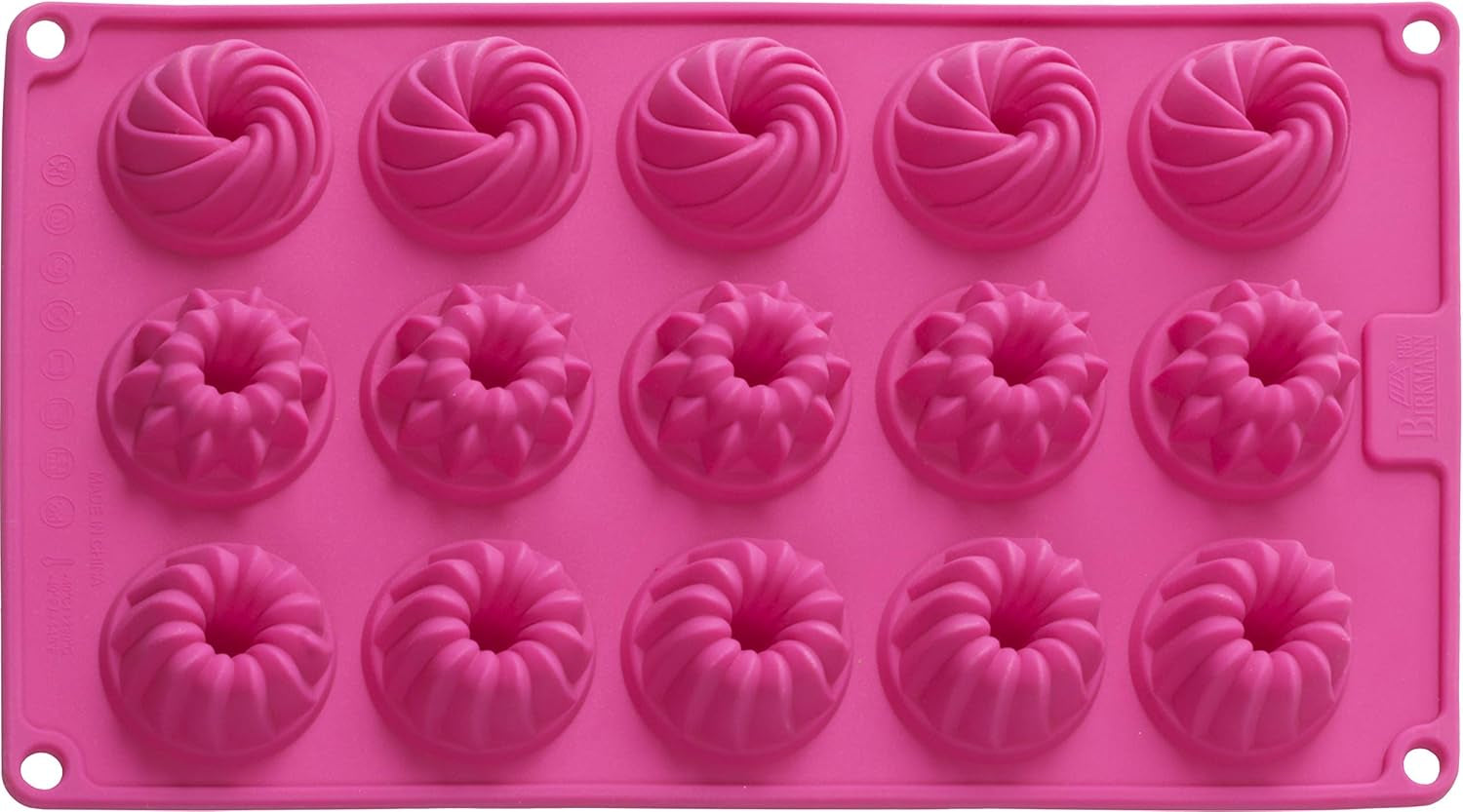 Birkmann, Easy Baking, Donutblech, Backform Für 6 Donuts, Mit Hochwertiger Antihaftbeschichtung, Ø 9 Cm, Mit Rezept, 881631 Matrite si tavi pentru copt Naty Shop 15Er Gugelhupfform