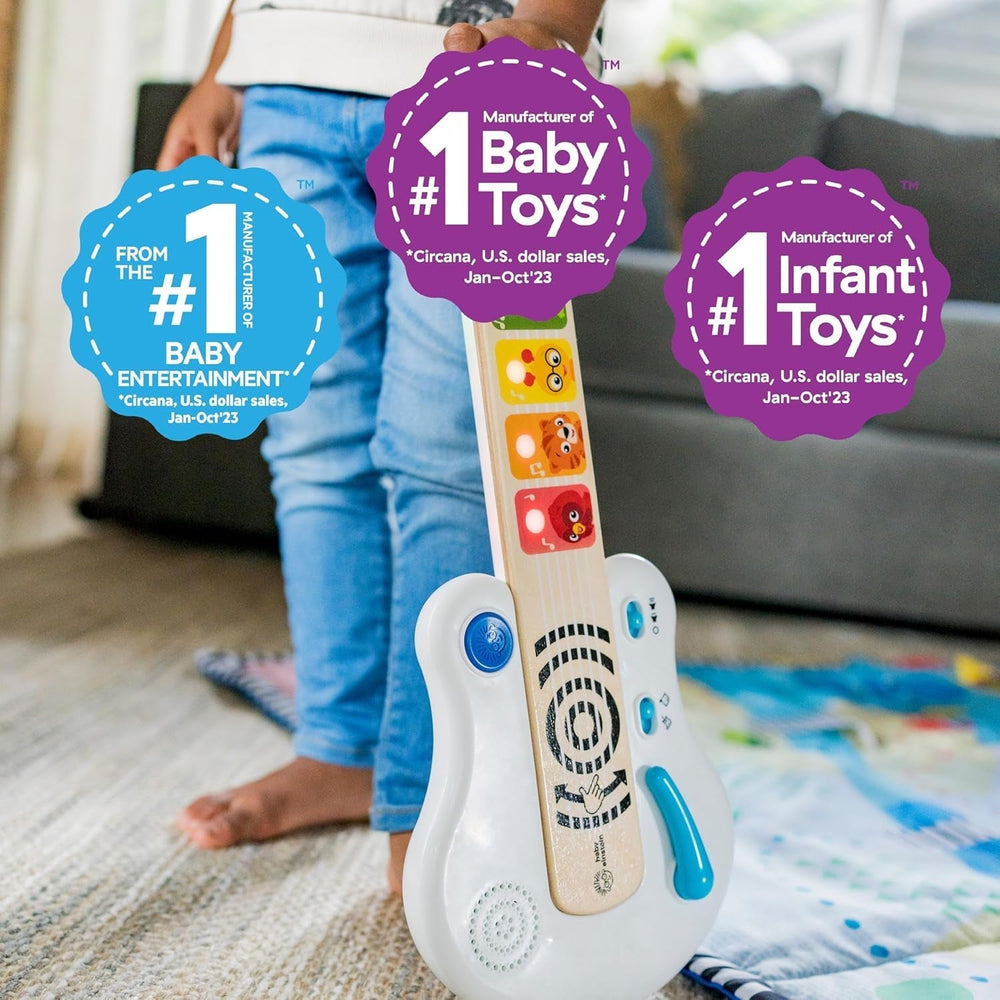Baby Einstein, Hape, Strum Along Songs Magic Touch jucărie din lemn, jucărie muzicală din lemn chitară, instrumente muzicale electronice, jucărie senzorială și de activitate pentru copii, de la 6 luni Jucarii Bebe Naty Shop