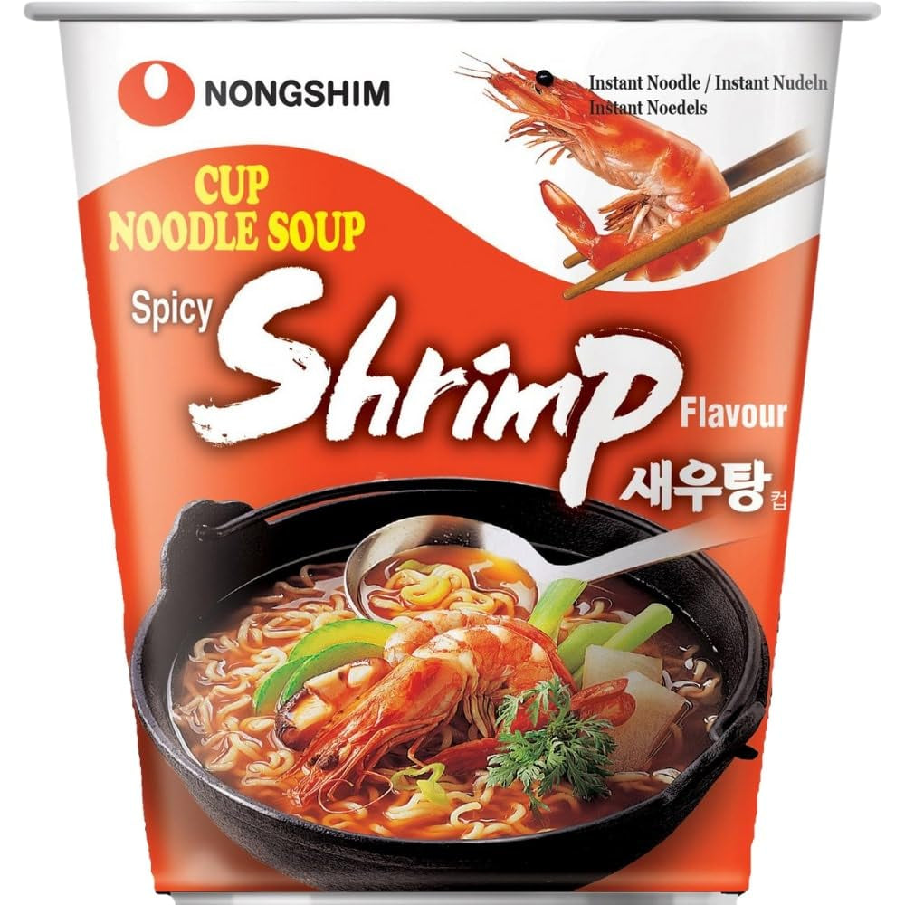 Makaron błyskawiczny Nong Shim Kimchi Ramyun Duża miska - Koreańska zupa Ramen - Szybkie przygotowanie - 1 opakowanie 112g