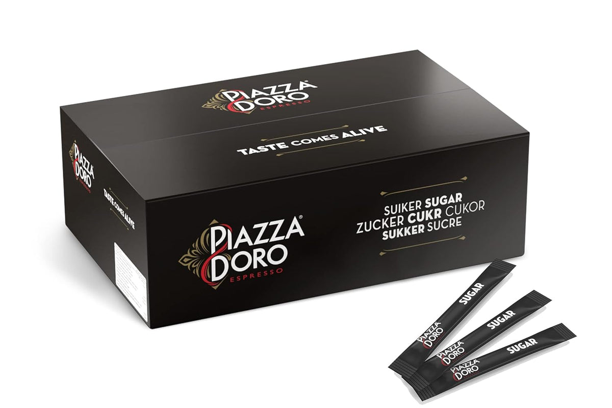Piazza D'Oro Zuckersticks, Hygienisch Einzeln Verpackter Portionszucker (900 Stück À 4G) Indulcitori Naty Shop Zuckersticks