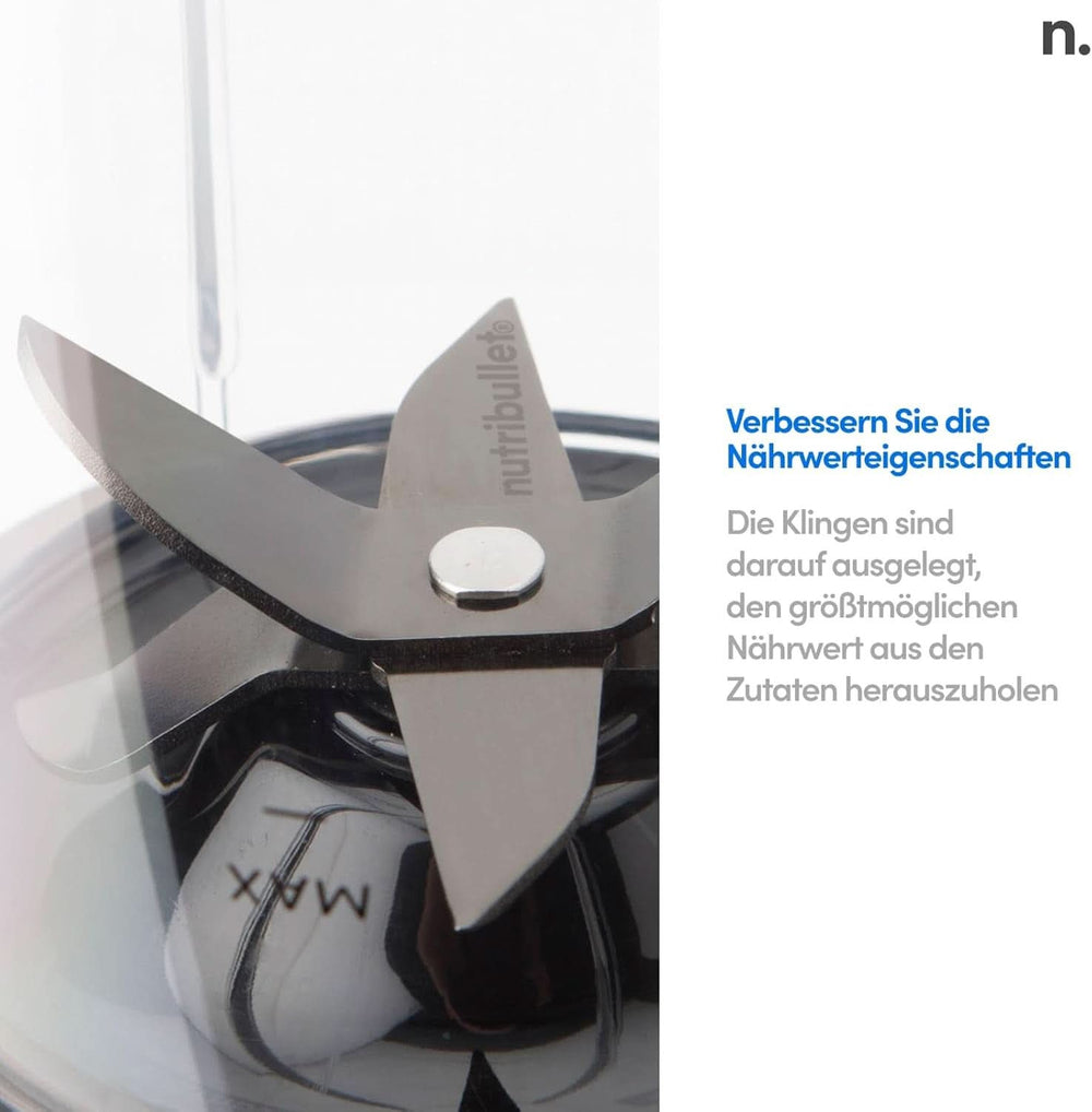 Blender osobisty Nutribullet, mikser Der Leistungsstärkste Mixer Für Eine porcja, silnik 1000 Watt Und Leiser, 900 ml Becher Aus Tritan Renew, Leuchtende Touch Bedienknöpfe, Dunkel Grau Bucatarie Naty Shop