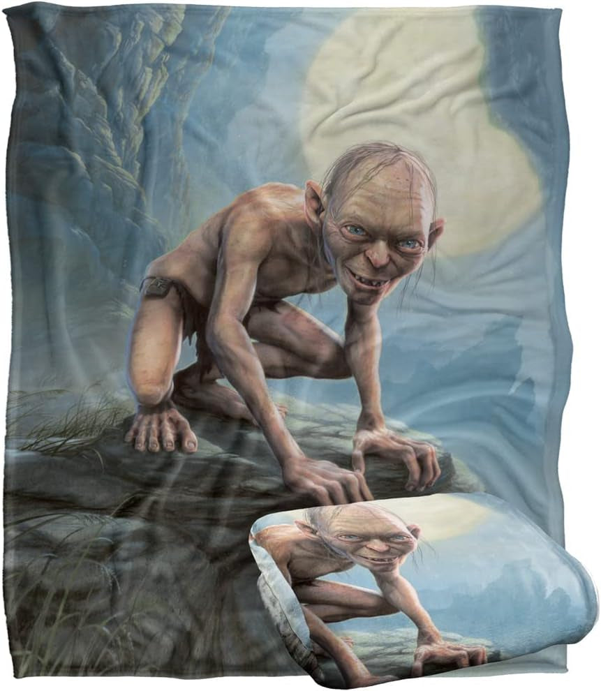 WŁADCA PIERŚCIENI Wygodny jedwabny koc, super miękki, 152 x 127 cm Łóżka i koce LOGOVISION Tytuł domyślny