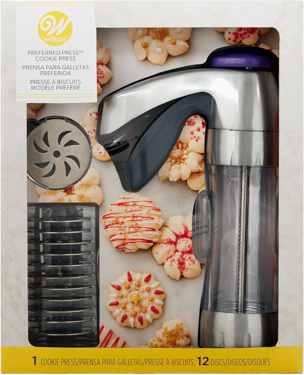 Presă pentru fursecuri Wilton Preferred Press, set 13 piese, 385 g