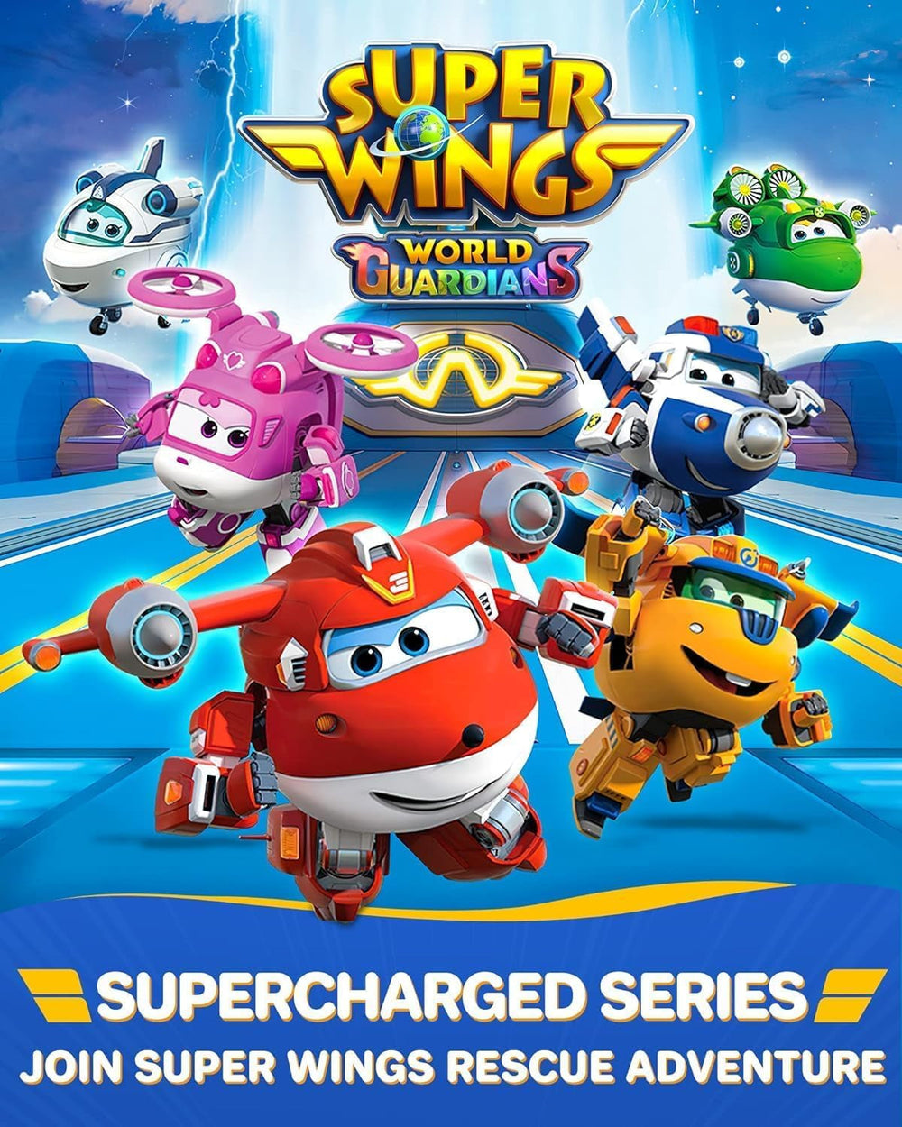 Auldey EU740283 Super Wings Figurka transformatora JETT Supercharge 12 cm, kolorowe figurki Naty Shop