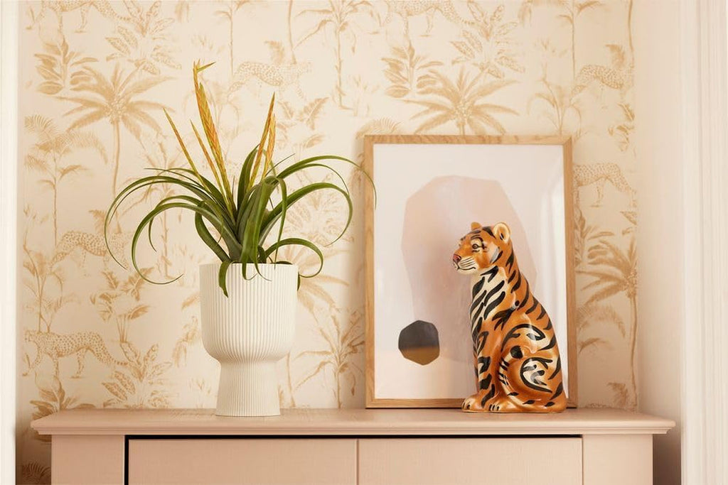 Ghiveci elho Vibes Fold Coupe 14 - Ghiveci de flori de interior - Plastic 100% reciclat - Ø 13,9 x H 21,0 cm - Alb/Alb mătăsos