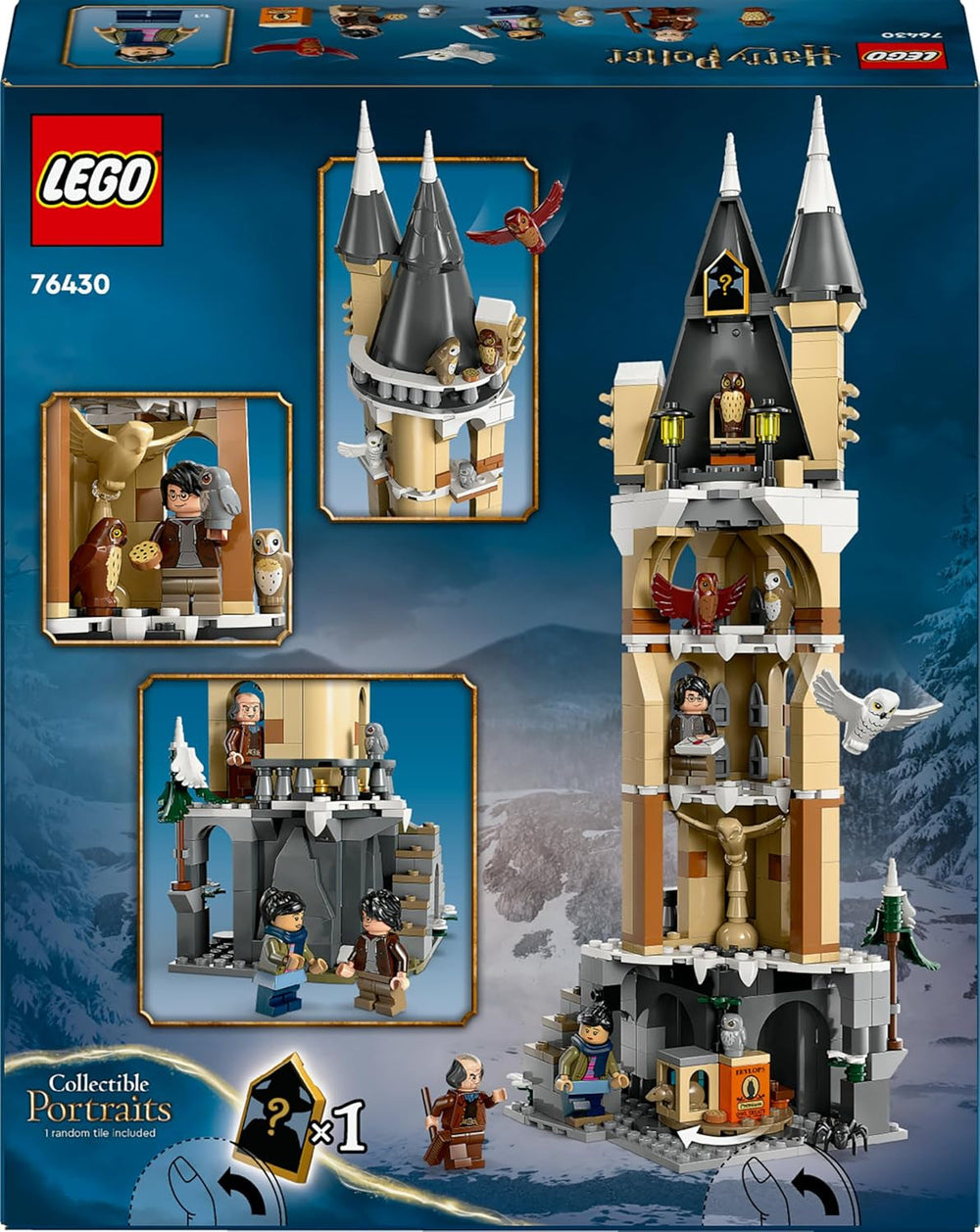 LEGO Harry Potter Sowa w zamku Hogwart, zestaw przygodowy ze zwierzętami i trzema minifigurkami, zabawka filmowa dla dzieci, prezent dla dziewcząt, chłopców i wszystkich fanów od 8. roku życia 76430 Zestawy do budowania Besuche den LEGO-Store