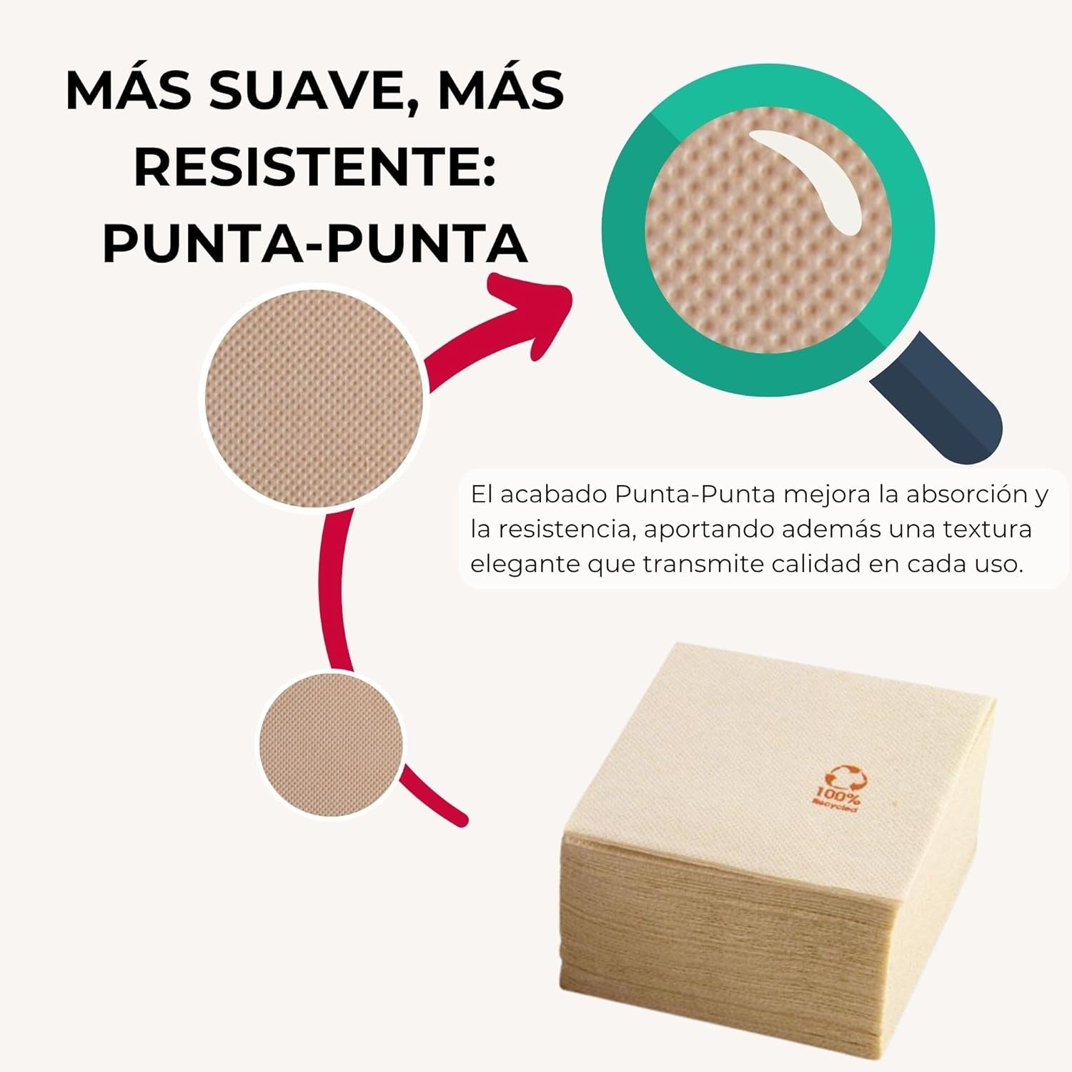 Șervețel de cocktail din hârtie, pliat 1/4, dantelă, natural, 150 șervețele