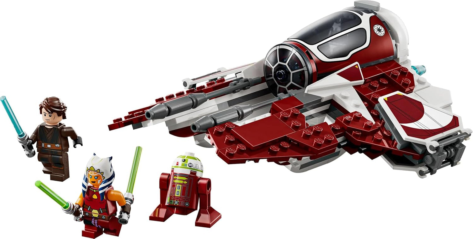 LEGO Star Wars 75401 Jedi Interceptor Ahsoki, myśliwiec Starfighter dla fanów Wojen Klonów, Ahsoka Tano i Anakin Skywalker Minifigurki z mieczami świetlnymi i R7-A7, dla chłopców i dziewcząt w wieku od 8 lat Zestawy do budowania Zobacz sklep LEGO