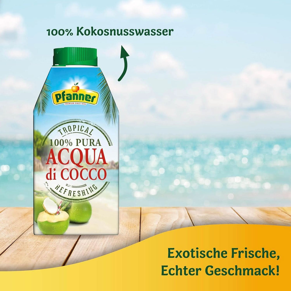 Pfanner Coconut Water Drink (8 X 500 ml) - Woda kokosowa bez cukru Naty Shop