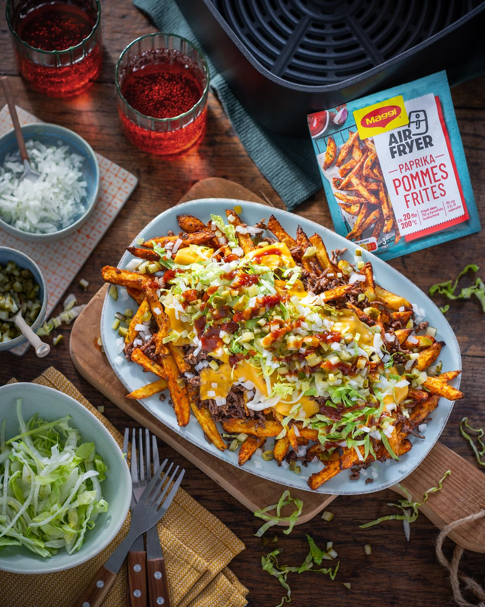 MAGGI Airfryer Pommes Frites - Papryka, opakowanie 1 (1 x 34 g)
