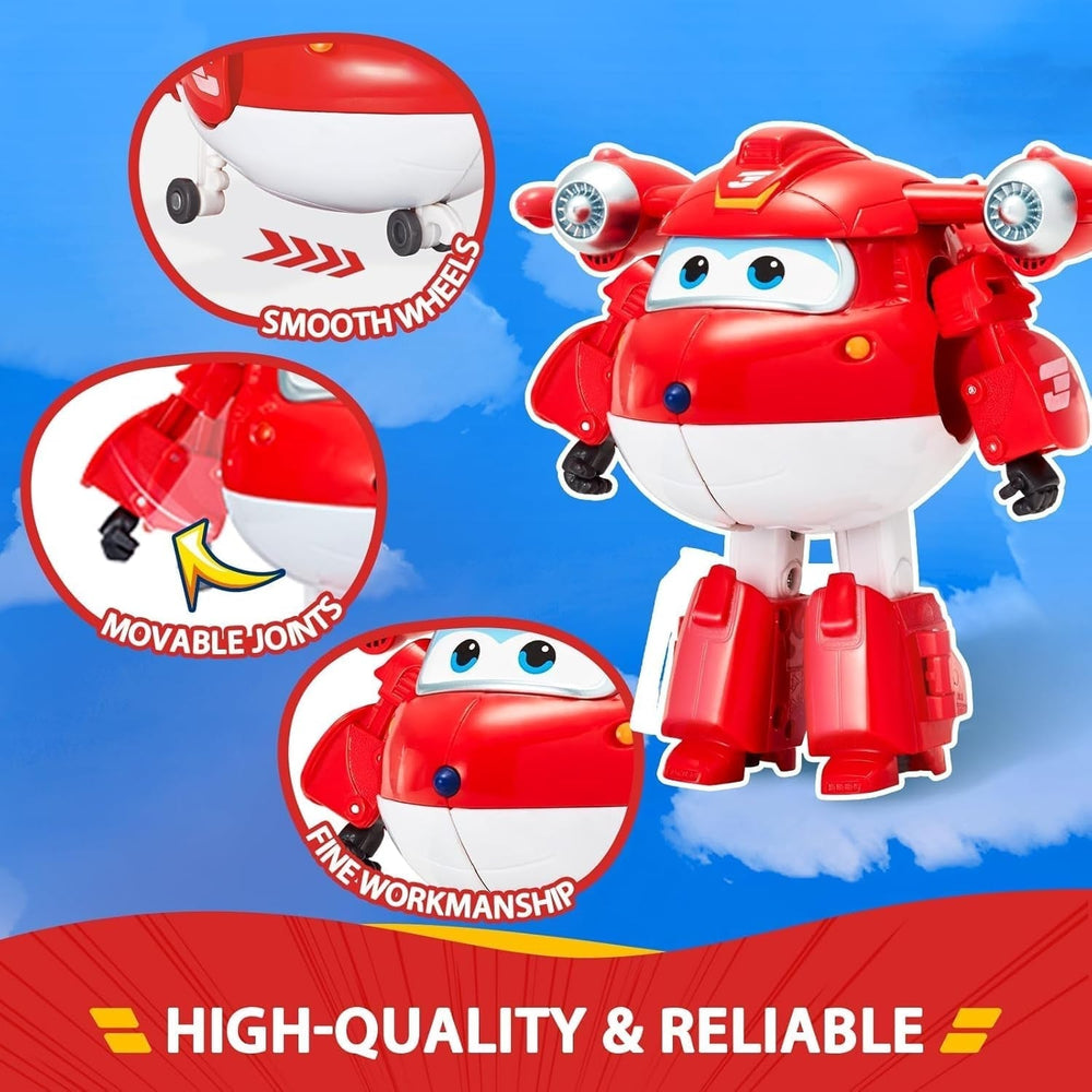 Auldey EU740283 Super Wings Figurka transformatora JETT Supercharge 12 cm, kolorowe figurki Naty Shop