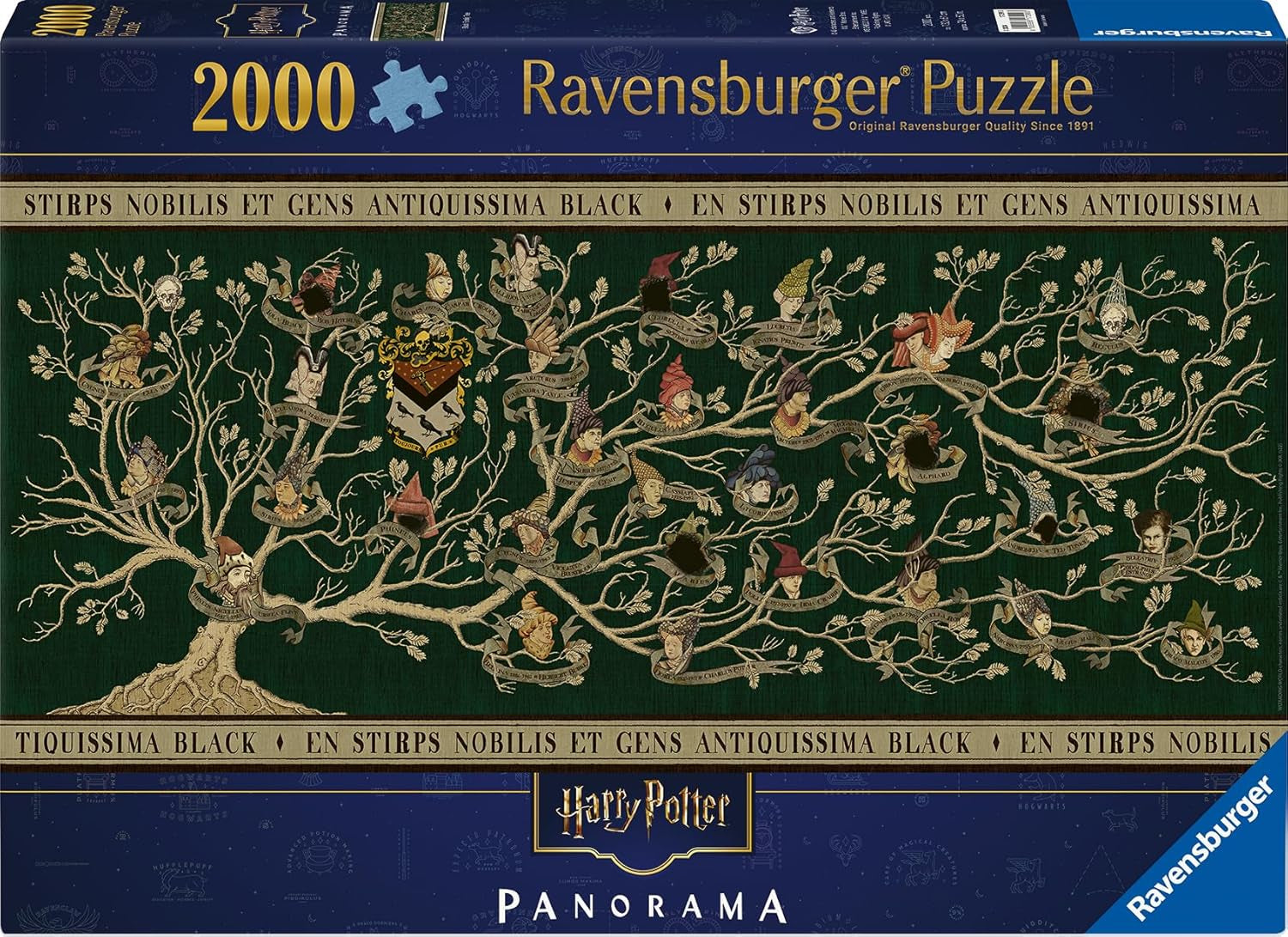 Ravensburger Puzzle 17299 - Drzewo genealogiczne - Panoramiczne puzzle Harry Potter 2000 elementów dla dorosłych i dzieci od 14 lat Puzzle Naty Shop
