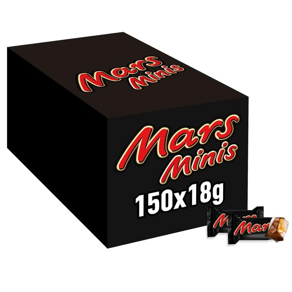Batony czekoladowe Mars Minis | Opakowanie zbiorcze czekolady | Karmel | 150x18g