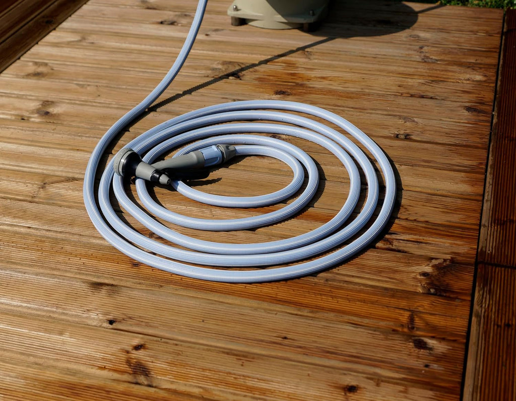 Furtun de grădină extensibil până la 7,5 metri, 1/2" (12,5 mm), cu duș de mână și 8 funcții, Idroeasy